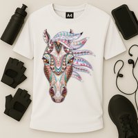 Native American Geometric Horse Cooling Performance Crew T-Shirt