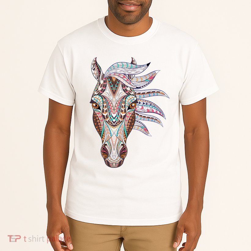 Native American Geometric Horse Tall T-Shirt