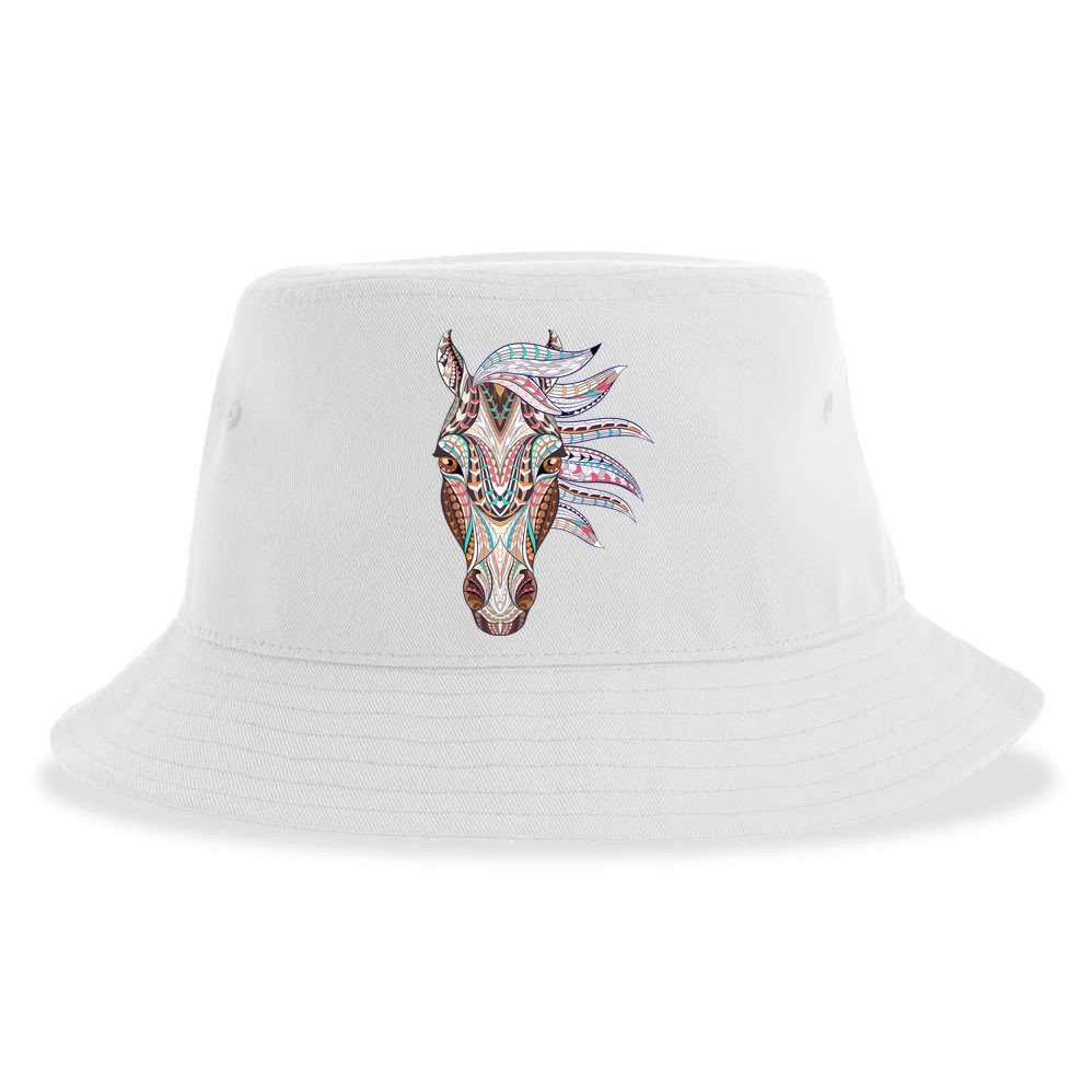 Native American Geometric Horse Sustainable Bucket Hat