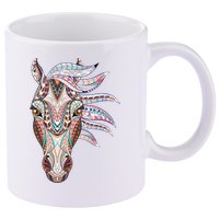 Native American Geometric Horse 11oz C Handle Ceramic Mug