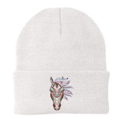 Native American Geometric Horse Beanie