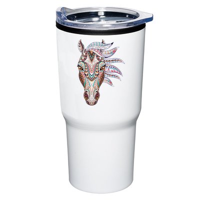 Native American Geometric Horse Tumbler