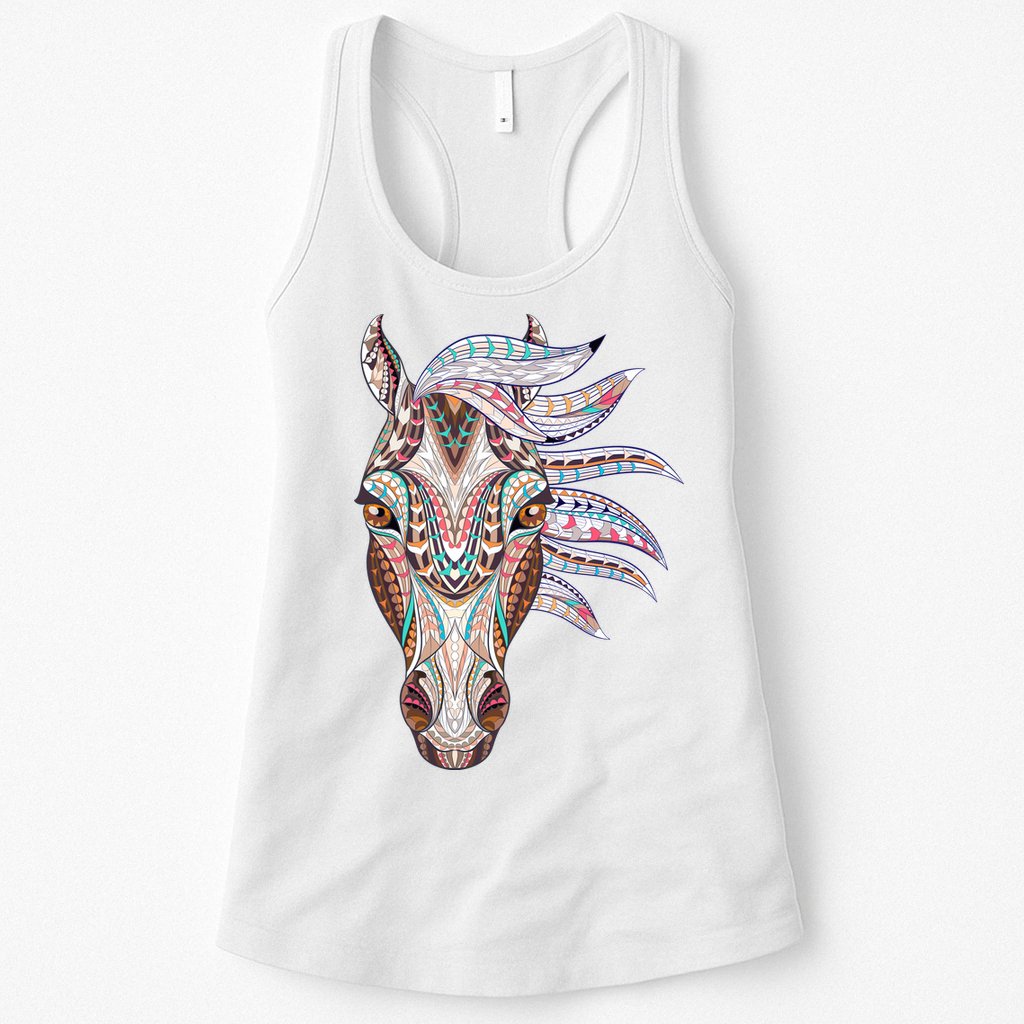 Native American Geometric Horse Womens Tank Top