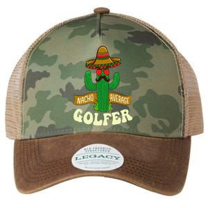 Nacho Average Golfer Golfing Lover Golf Tournament Hobby Legacy Tie Dye Trucker Hat