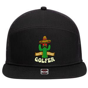 Nacho Average Golfer Golfing Lover Golf Tournament Hobby 7 Panel Mesh Trucker Snapback Hat