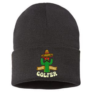 Nacho Average Golfer Golfing Lover Golf Tournament Hobby Sustainable Knit Beanie