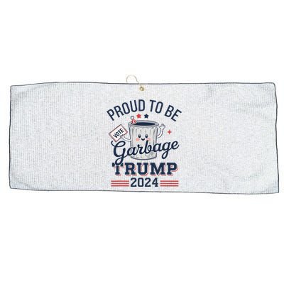 Not A Garbage Proud To Be Garbage Vote Trump Supporters Large Microfiber Waffle Golf Towel