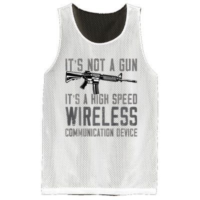 Not A Gun ItS A High Speed Wireless Communication Device Mesh Reversible Basketball Jersey Tank