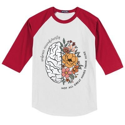 Not All Great Minds Think Alike Tumbler Autism Awareness Kids Colorblock Raglan Jersey