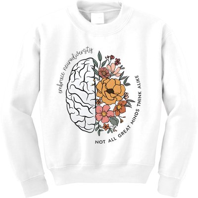 Not All Great Minds Think Alike Tumbler Autism Awareness Kids Sweatshirt