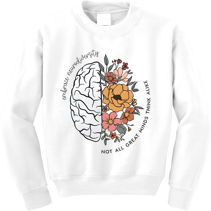 Not All Great Minds Think Alike Tumbler Autism Awareness Kids Sweatshirt