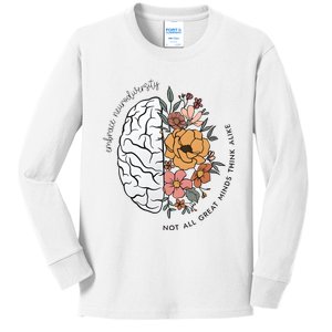 Not All Great Minds Think Alike Tumbler Autism Awareness Kids Long Sleeve Shirt