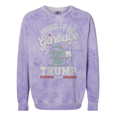 Not A Garbage Proud To Be Garbage Vote Trump Supporters Colorblast Crewneck Sweatshirt