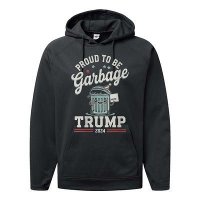 Not A Garbage Proud To Be Garbage Vote Trump Supporters Performance Fleece Hoodie