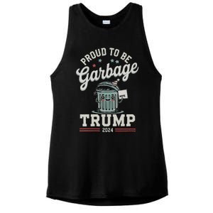 Not A Garbage Proud To Be Garbage Vote Trump Supporters Ladies PosiCharge Tri-Blend Wicking Tank