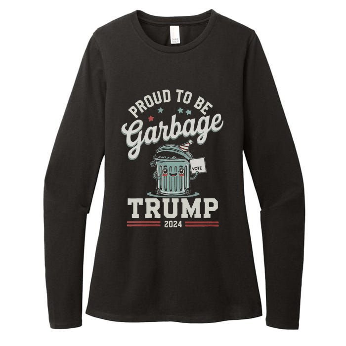 Not A Garbage Proud To Be Garbage Vote Trump Supporters Womens CVC Long Sleeve Shirt