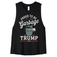 Not A Garbage Proud To Be Garbage Vote Trump Supporters Women's Racerback Cropped Tank