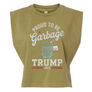 Not A Garbage Proud To Be Garbage Vote Trump Supporters Garment-Dyed Women's Muscle Tee