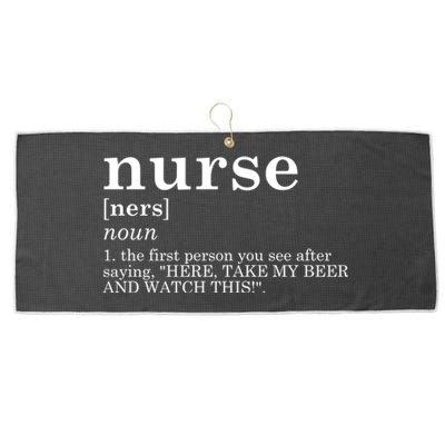 Nurse Appreciation Gift Funny Definition Nursing Rn Cute Gift Large Microfiber Waffle Golf Towel