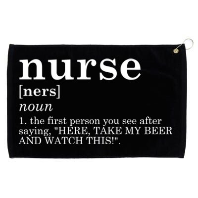 Nurse Appreciation Gift Funny Definition Nursing Rn Cute Gift Grommeted Golf Towel