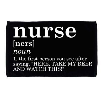 Nurse Appreciation Gift Funny Definition Nursing Rn Cute Gift Microfiber Hand Towel