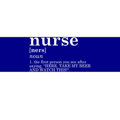 Nurse Appreciation Gift Funny Definition Nursing Rn Cute Gift Bumper Sticker