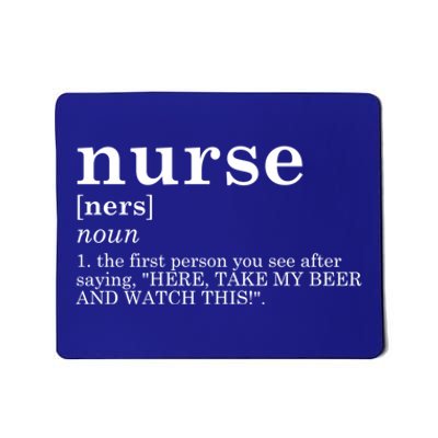 Nurse Appreciation Gift Funny Definition Nursing Rn Cute Gift Mousepad