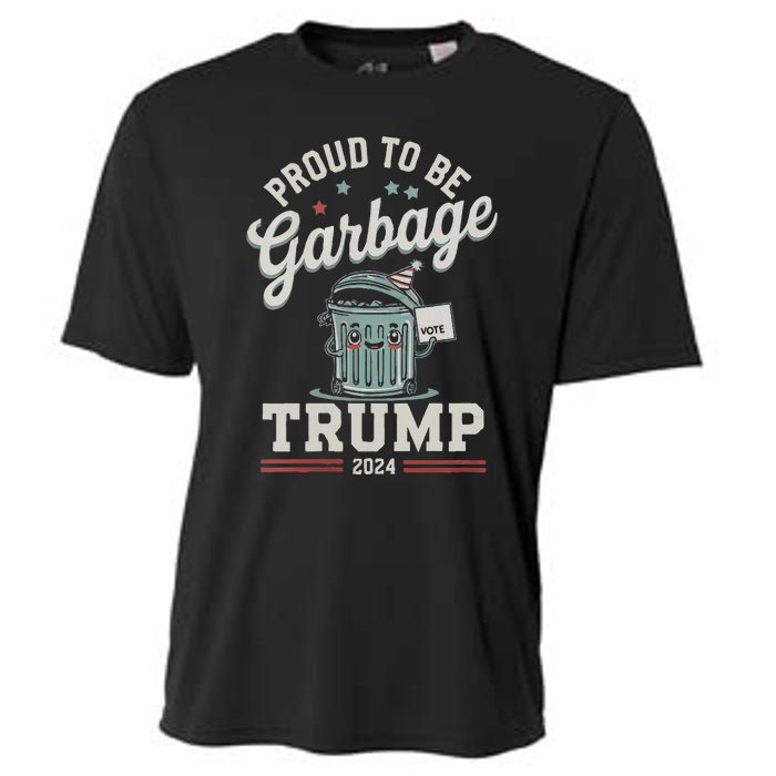 Not A Garbage Proud To Be Garbage Vote Trump Supporters Vneck Cooling Performance Crew T-Shirt