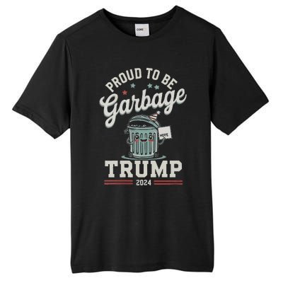 Not A Garbage Proud To Be Garbage Vote Trump Supporters Vneck Tall Fusion ChromaSoft Performance T-Shirt