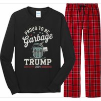 Not A Garbage Proud To Be Garbage Vote Trump Supporters Vneck Long Sleeve Pajama Set