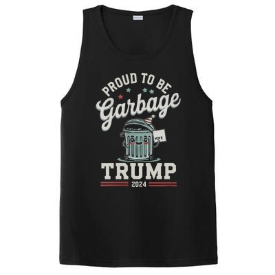 Not A Garbage Proud To Be Garbage Vote Trump Supporters Vneck PosiCharge Competitor Tank