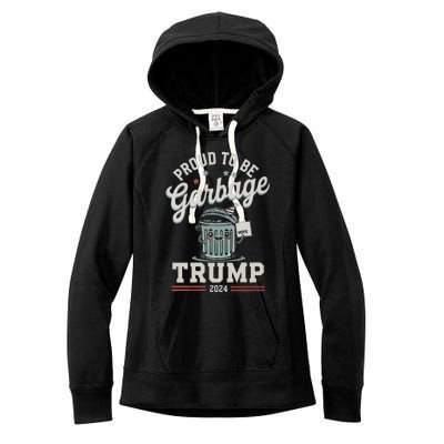 Not A Garbage Proud To Be Garbage Vote Trump Supporters Women's Fleece Hoodie