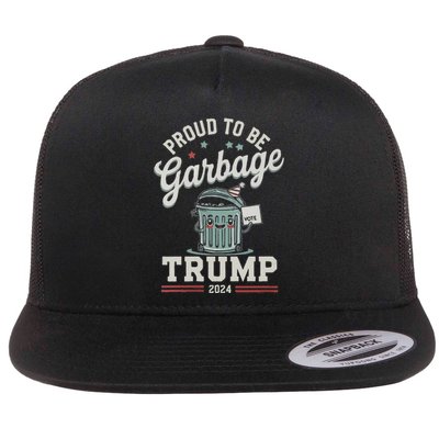 Not A Garbage Proud To Be Garbage Vote Trump Supporters Flat Bill Trucker Hat