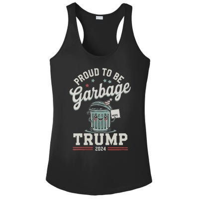 Not A Garbage Proud To Be Garbage Vote Trump Supporters Ladies PosiCharge Competitor Racerback Tank