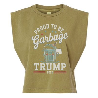 Not A Garbage Proud To Be Garbage Vote Trump Supporters Garment-Dyed Women's Muscle Tee