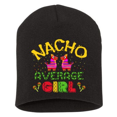 Nacho Average Girl Cinco De Mayo Women Gift Short Acrylic Beanie