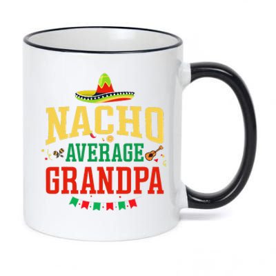 Nacho Average Grandpa Cinco De Mayo Fiesta Nacho Grandpa 11oz Black Color Changing Mug