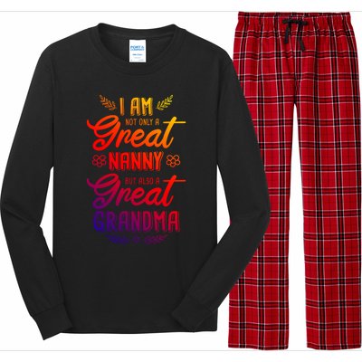 Nanny Aupair Grandma Sitter Cute Gift Long Sleeve Pajama Set