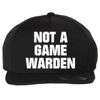 Not A Game Warden Wool Snapback Cap