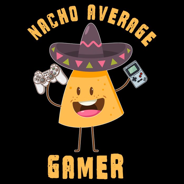 NACHO AVERAGE GAMER FUNNY GAMING MEME 7-Panel Snapback Hat