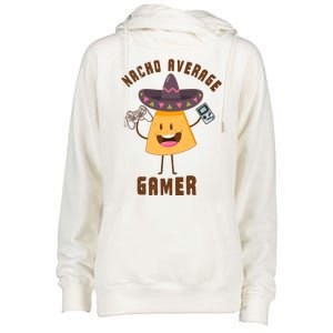 NACHO AVERAGE GAMER FUNNY GAMING MEME Womens Funnel Neck Pullover Hood