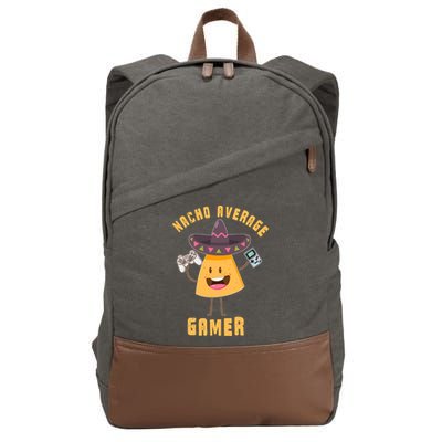 NACHO AVERAGE GAMER FUNNY GAMING MEME Cotton Canvas Backpack