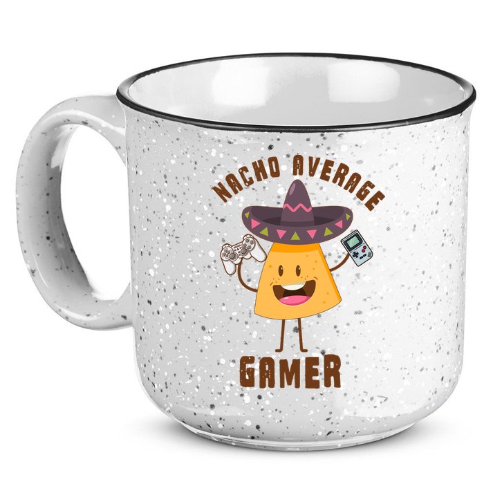 NACHO AVERAGE GAMER FUNNY GAMING MEME 15oz Campfire Ceramic Mug