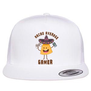 NACHO AVERAGE GAMER FUNNY GAMING MEME Flat Bill Trucker Hat