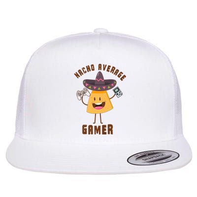 NACHO AVERAGE GAMER FUNNY GAMING MEME Flat Bill Trucker Hat