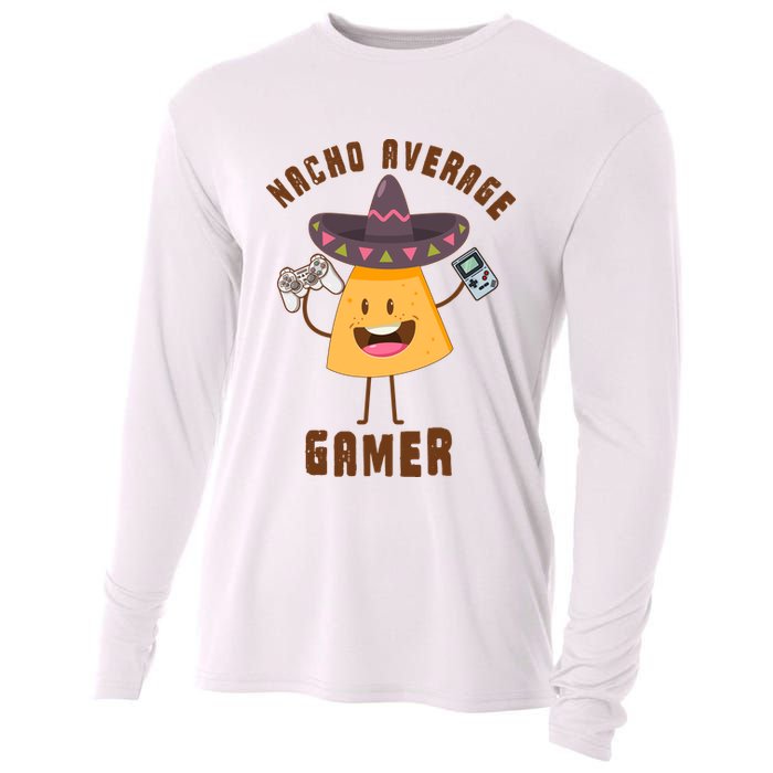 NACHO AVERAGE GAMER FUNNY GAMING MEME Cooling Performance Long Sleeve Crew