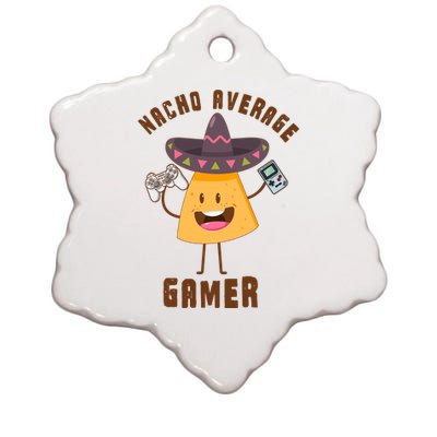 NACHO AVERAGE GAMER FUNNY GAMING MEME Ceramic Star Ornament