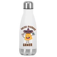 NACHO AVERAGE GAMER FUNNY GAMING MEME Stainless Steel Insulated Water Bottle