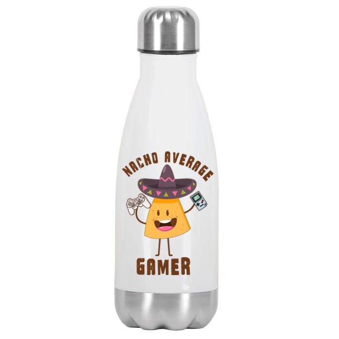 NACHO AVERAGE GAMER FUNNY GAMING MEME Stainless Steel Insulated Water Bottle