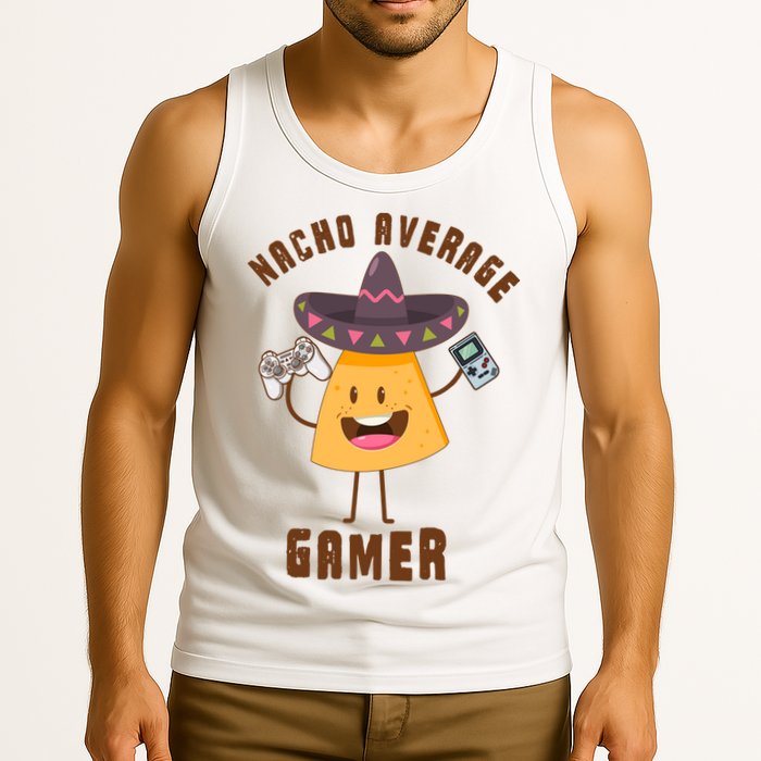 NACHO AVERAGE GAMER FUNNY GAMING MEME Tank Top